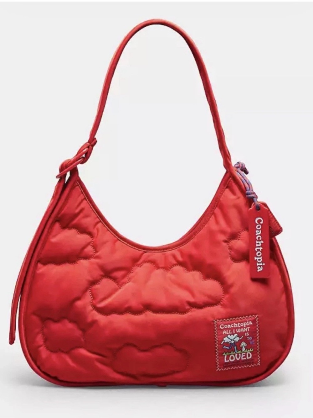 NWOT Coach Coachtopia Ergo Bag with Cloud Quilting RED